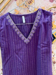Purple Kurta Set