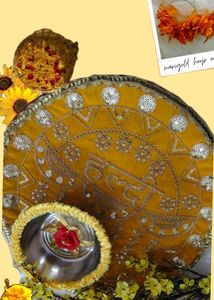 Aesthetic haldi platter