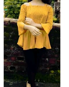 Off Shoulder Yellow Top