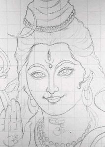 Shiv Ji Outline Drawing
