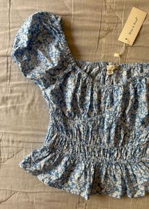 Floral Blue Top🩵