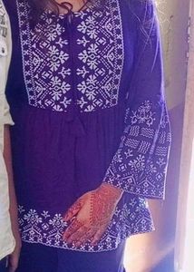 frog top ..Boho Embroidered To