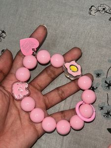 Cute Peach Dip AirPod Pro Case With Beads Charm