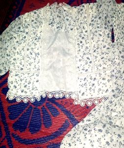 Soft Floral Fency Gown With jacket