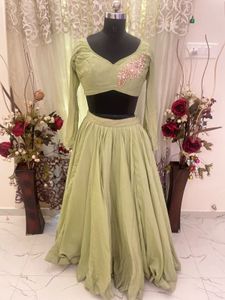 Green Lehenga Choli Set