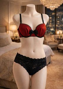 🇳🇿💫🎀Red & Black Lingerie Set