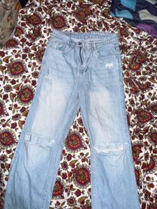 Ripped flarred  Denim Jeans