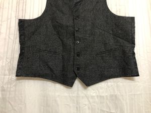 Madison Black Wool Waistcoat