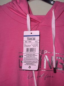 Pink Short Sleeve Hoodie