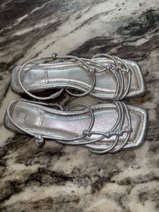 Metallic (silver) Sandals