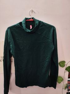 Olive Green Turtle Neck Top