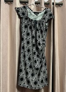 Printed Black & White Dress