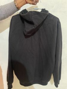 Stylish Black Oversize Warm Hoodie With Pockets