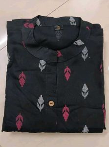 Elegant Black Printed Kurta
