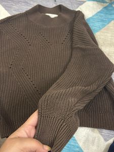 Zara Brown Knit Sweater