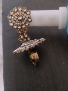 Gold Toned Dual Finger Ring