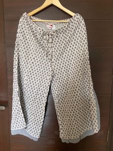 BIBA White & Gray Layered Palazzo (xl)