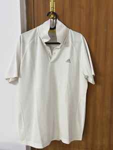 Adidas White Active wear T-shirt