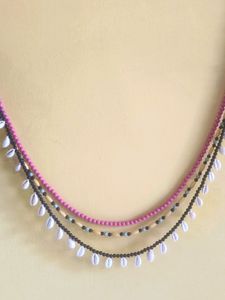 Pastel Beads And Shell Waist Belt