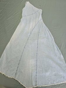 Denim One Shoulder Asymmetrical Dress