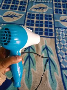 Portable Hair Dryer - Blue &amp; White