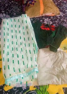 saree with readymade blouse
