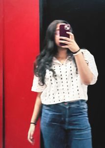 Audio White Eyelet Top