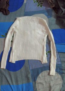 White Ribbed Cardigan Top 🤍🎀