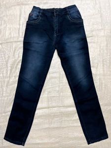 Dark Blue Jeans Slim Fit Denim Pants