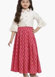 Girls' Pink & White Dress Set of Bitiya by bham