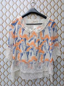 New With Tag Trendy Korean Art Pullover