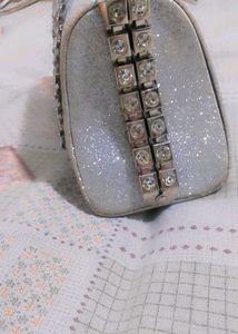 Sparkly Silver Evening Bag