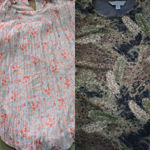 Vintage Floral & Feather Print Tops - Bundle