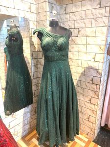 Emerald Green Ethnic Gown