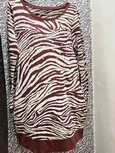 Zebra Print Studded Top