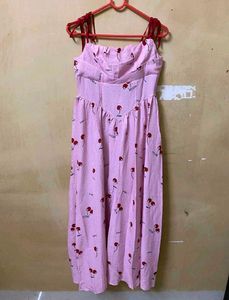 Cherry Print Maxi Dress