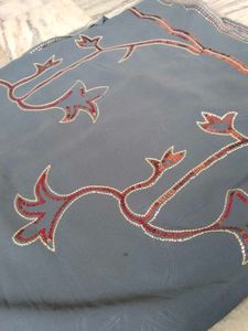 Elegant Grey Saree