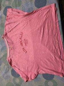 Pink Los Angeles Graphic Tee In XXL Size