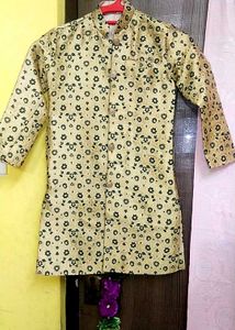 Boys' Floral Print Kurta