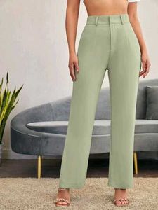 Sage Green Wide Leg Trousers