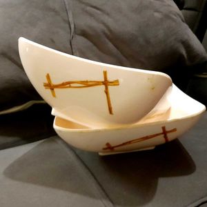 Serving Bowl Set Plastic Minimalistic