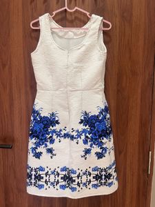 Hey White And Blue Floral Dress