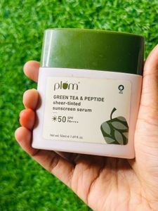 Plum Green Tea &amp; Peptide Sheet Tinted Sunscreen
