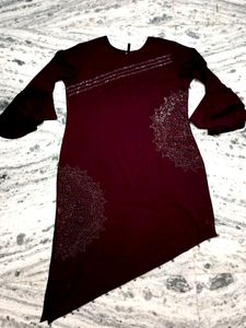 💜Beautiful Violet Designer Kurta And Plazzo Set