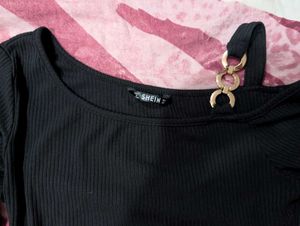 Chic Black Long Sleeve Top