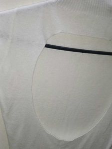 White Mock Neck Top