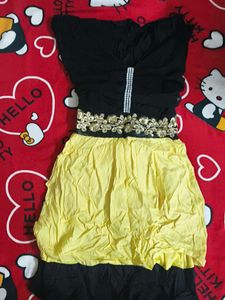 Cute Black & Yellow Dress