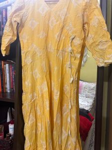 Yellow Embroidered Kurta