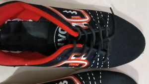 Black &amp; Red &#34;Tracking&#34; Sneakers