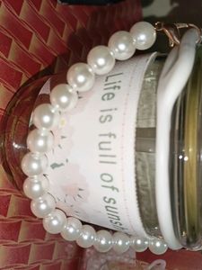 Aesthetic Pearl Glass Sipper